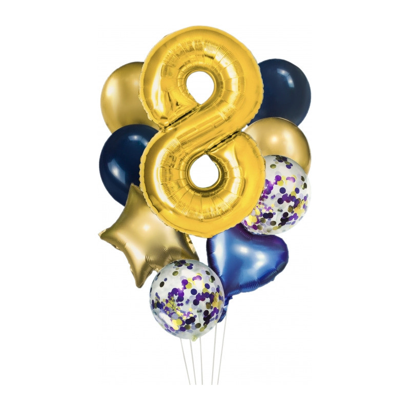 Zestaw balonów cyfra 8 BCF-204-8 GO PARTY