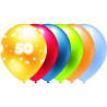 Balon metalik nadruk 50 mix kolorów 5szt. B293 GO PARTY