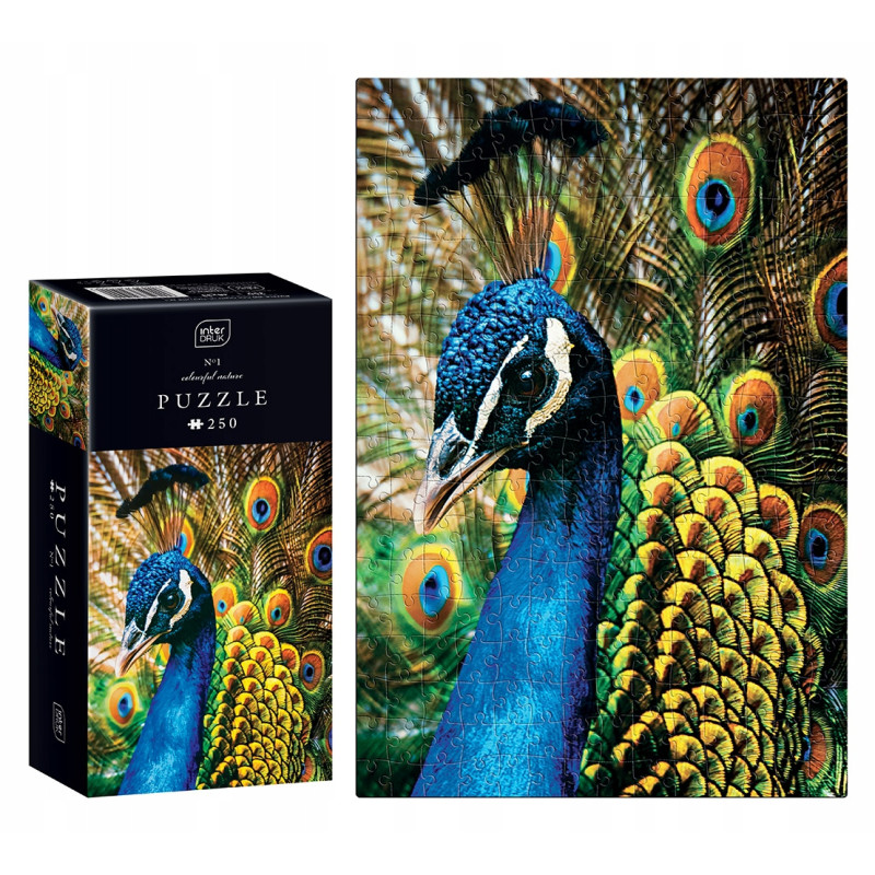 Puzzle 250 Colourful Nature 1 PEACOCK INTERDRUK