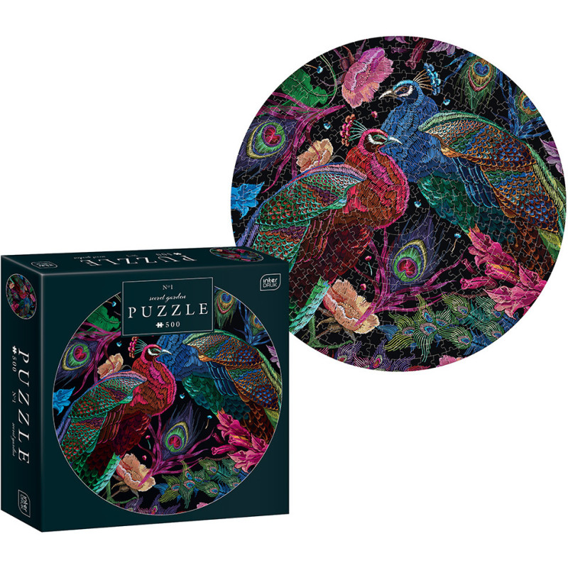 Puzzle 500 elementów Round Secret Garden1 INTERDRUK