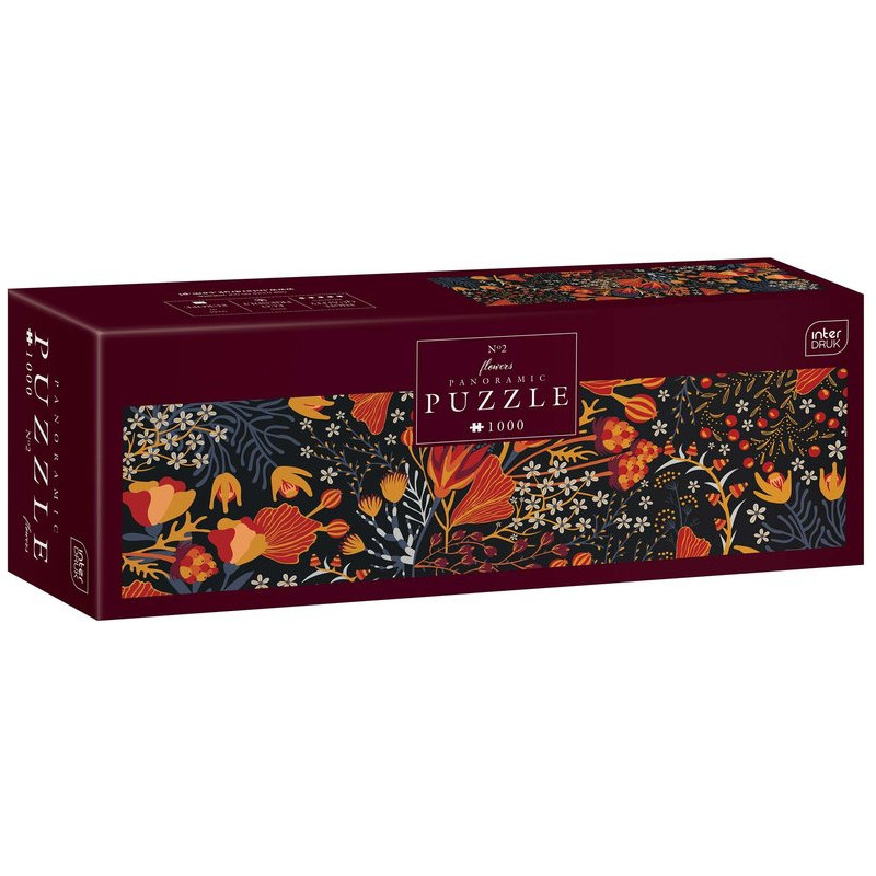 Puzzle panoramiczne 1000 Flowers 2 PUZPA1000FL2 INTERDRUK