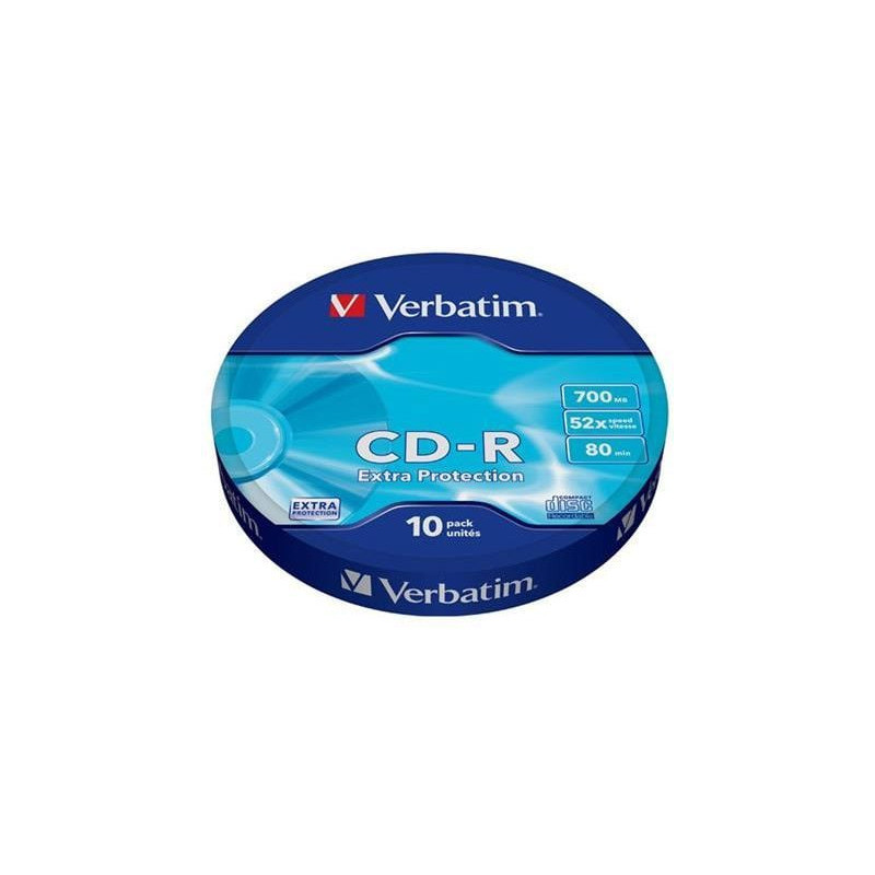 Płyta CD-R 700MB VERBATIM 52x wrap (10) extra protection 43725
